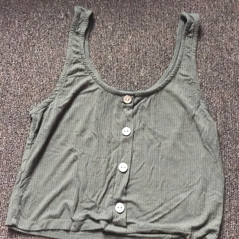 Green crop top